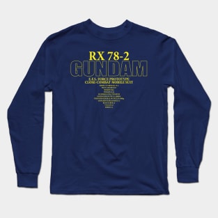 GUNDAM RX-78-2 Front and Back Long Sleeve T-Shirt